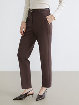 Beli Kemerli Kad?n Cigarette Pantolon