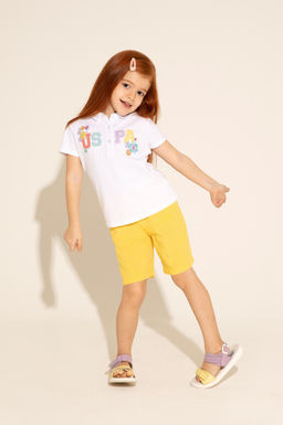 Белая футболка для девочки - U.s. polo assn фото 5