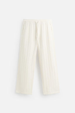 RELAXED FIT JACQUARD TROUSERS - Zara фото 7