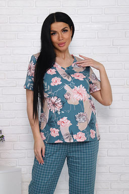 Костюм с брюками (00991, зеленый) - Плиона фото 10