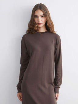 Bisiklet Yaka Sweat Elbise