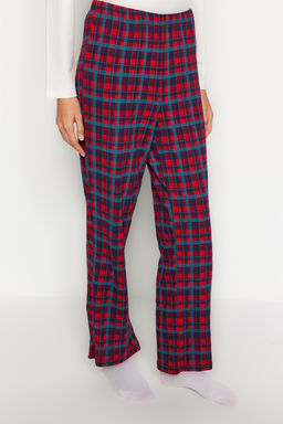 Trendyolmilla Beyaz %100 Pamuklu Ekoseli Cep Detayl? Orme Pijama Tak?m? THMAW24PT00228 фото 7