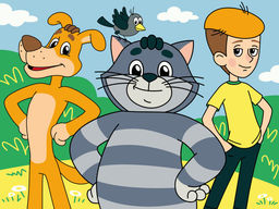 ФРЕЯ CMF-PKZ/PM-004 Набор для раскрашивания по номерам (на картоне) 40 х 30 см Компания из Простоквашино