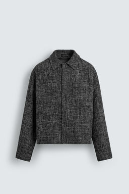 TEXTURED OVERSHIRT WITH POCKETS - Zara фото 8