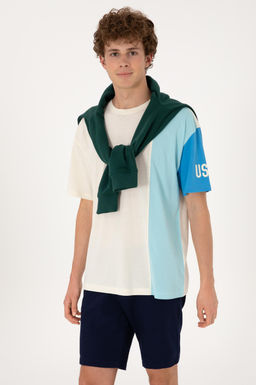 Erkek Comfort Fit Bisiklet Yaka Ekru Ti__rt Sepette S_rpriz _ndirim - U.s. polo assn фото 3