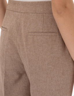 Camel Keten Kar___ml_ Kuma_ Pantolon