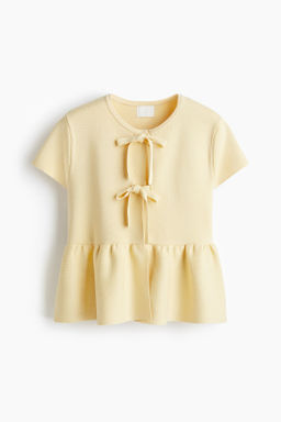 Knitted tie-detail top