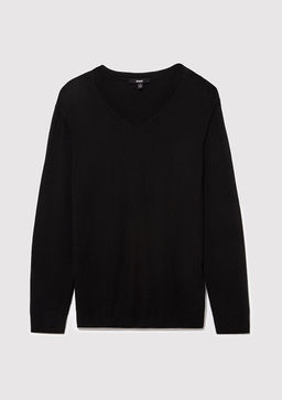 V Yaka Siyah Kazak - Mavi фото 9