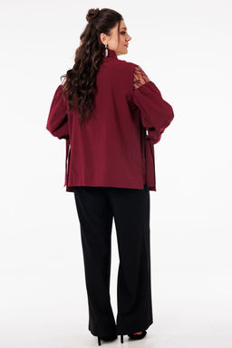 Блуза ANELLI 1238 рубиновое вино фото 4