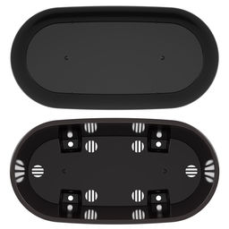 Горшок цветочный "Лея" 4л овальный двойной (с автополивом) (графитовый) М8898