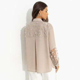 Рубашка нарядная Смелое решение (beige) - Charutti фото 5