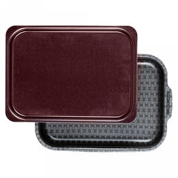 "Lace" Противень с антипригарным покрытием 35х27см "Кружево", h6,3см, s0,09см, алюминиевая крышка (Россия)