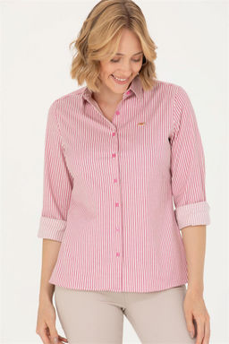 U. S. Polo Assn Женская розовая рубашка с длинным рукавом