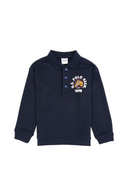 Erkek _ocuk A__k Lacivert Polo Yaka Sweatshirt - U.s. polo assn фото 4
