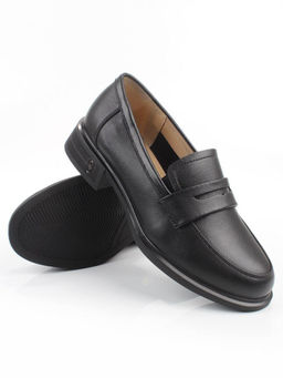 03-PDEB105-1 BLACK Лоферы женские (натуральная кожа)