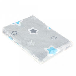 Постельное белье, ясельный комплект "Звездочки" 3 предмета: пододеяльник 112х147см, простыня 100х150см, 1 наволочка 60х60см, с клапаном-запахом, бязь 121г/м2, хлопок 100%, упаковка "эконом" ПВХ 28х41см, "Домашняя мода" (Россия)