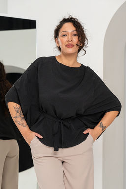 Блузка ТБ-113 черный горох - Angelika фото 4