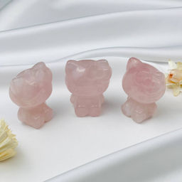 Фигурка резная Hello Kitty из Розового кварца