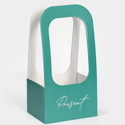 Коробка-переноска для цветов Present, 17 12 32 см - Дарите счастье фото 4