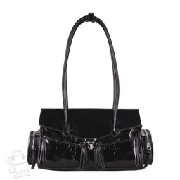 Сумка женская кожаная 3350Q black Polina&Eiterou