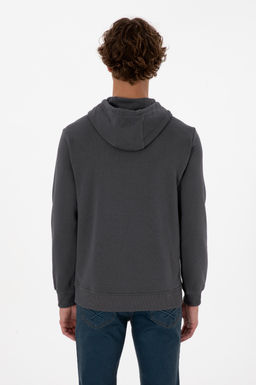 Erkek Regular Fit Kap__onlu Gr_ Basic Sweatshirt Sepette S_rpriz _ndirim - U.s. polo assn фото 5
