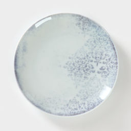 Тарелка Добрушский завод «Тулуза», d=17.5 см, фарфор, белая, синяя