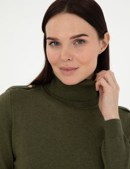 Kahverengi Slim Fit Basic Kazak