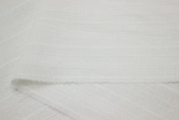Фактурный хлопок Рельефные полоски цв.молочно-сливочный, СОРТ2, ш.1.45м, хлопок-100%, 110гр/м.кв - Купава фото 3