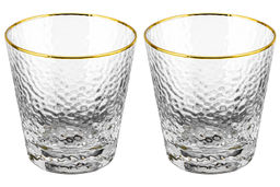 Набор 2 стаканов 300 мл 9*9*9,5 см Crystal glass с золотой каймой - Elan gallery фото 4