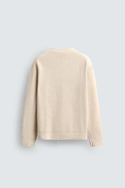 JERSEY RELAXED FIT EFECTO PELO / Gris - Zara фото 8