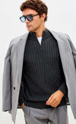 Джемпер F521-1565 d.grey melange - Fine joyce фото 7