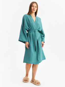 Халат домашний женский KAFTAN Basic, размер 40-42, зелёный
