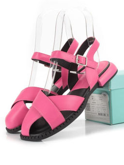 08-PEAG82-3 DK. PINK Босоножки женские (натуральная кожа)