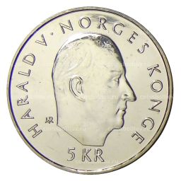 5 крон 1995 года Норвегия  50 лет ООН
