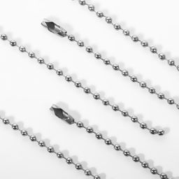 Основа для брелока цепь шарики d2,3ммх10см с застёж набор 100 шт металл серебрян