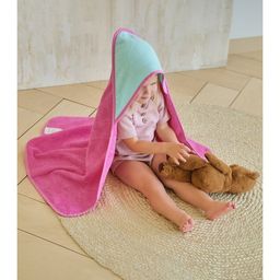 Полотенце уголок махровое Крошка Я, 75х75 см, цвет мятный/розовый, 100% хлопок, 360 г/м2  фото 17