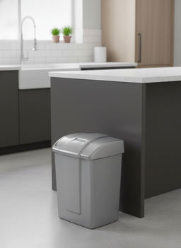 Контейнер для мусора "Форте" 23л серебристый С343СРБ