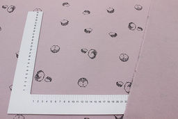 Теплый хлопок Колючие друзья цв.бл.розово-сиреневый, ш.1.5м, хлопок-100%, 160гр/м.кв - Купава фото 4