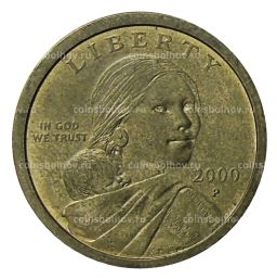 Монета 1 доллар 2000 года P США Сакагавея  Парящий Орел