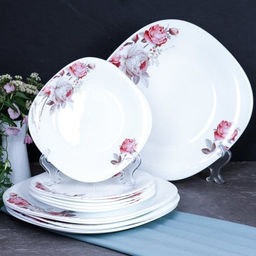 Столовый набор 41 предмет квадратный / 41/1186555957513595220 (6916) /уп 1/ серия Чайная роза - Галеонтрейд фото 7