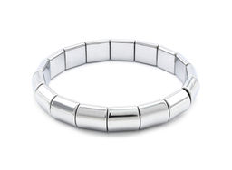 Браслет из гематита прямоугольник 10*11мм цвет серебристый