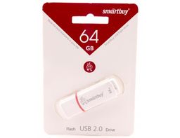 Флеш-накопитель 64Гб "Smartbuy Crown" White (SB64GBCRW-W)