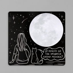 Магнит на холодильник с блоком для записей «И почему ей так нравятся капли молока?», 13.8×13.1 см