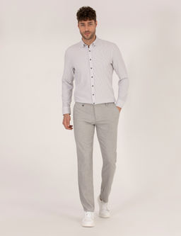 Antrasit Slim Fit Uzun Kollu G_mlek