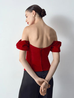 Топ из бархата - Emka фото 4