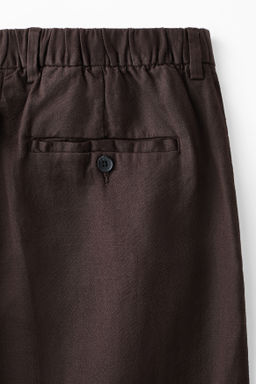Pantal?n en mezcla de lino Loose Fit - H&m фото 9