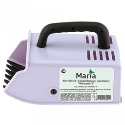 Марья (Maria) Комбайн (контейнер) плодосборник Финский S для ягод, 15х10х10см, с заслонкой, пластик/обрезиненная ручка, цвет сиреневый (подходит для всех типов ягод) (Китай) - Домашняя мода фото 2