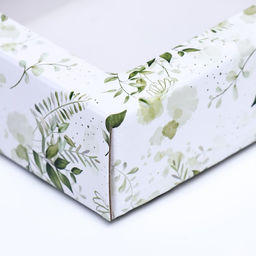 Цена за 5 шт. Коробка крышка-дно Зеленые растения, с окном, 18 х 15 х 5 см - UPAK LAND фото 4