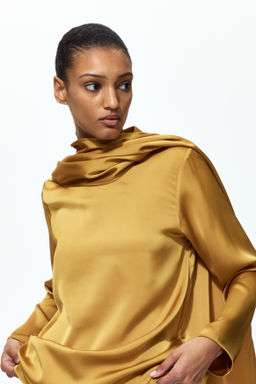 Blusa de sat?n con detalle de chal - H&m фото 5