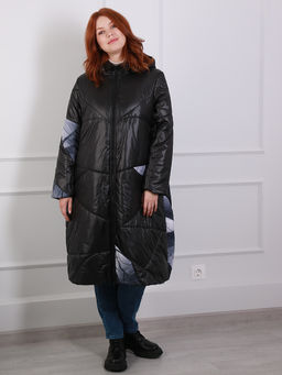 Пальто больших размеров стильное - Almond фото 4